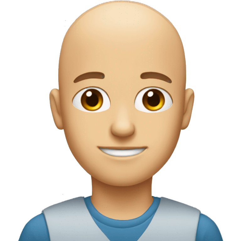 bald boy with a cone on his head emoji