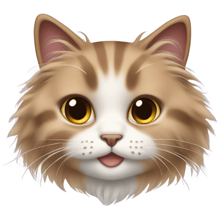 Super Fluffy cat female emoji