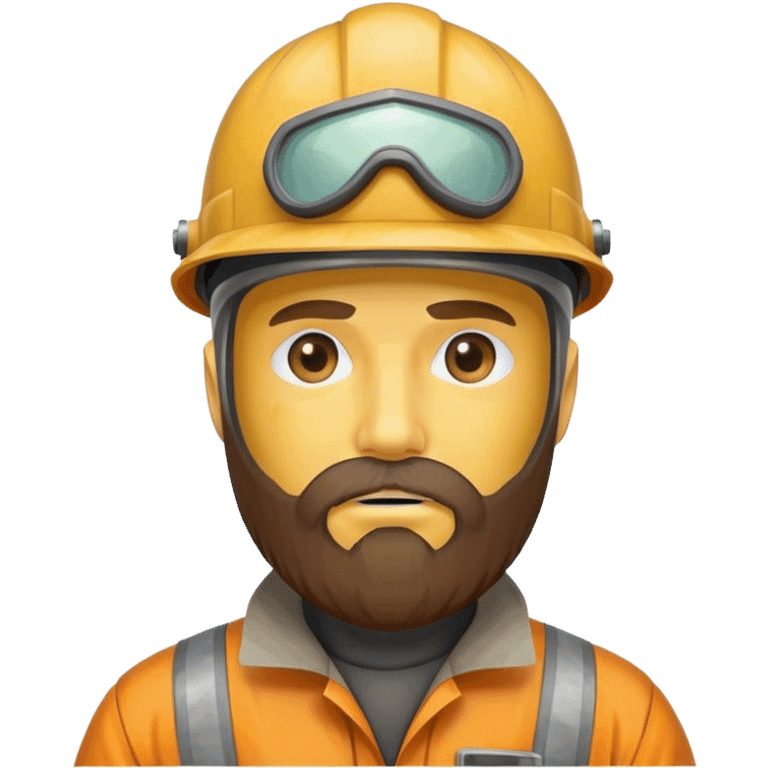 30 inch beard brown cap nuclear worker  emoji