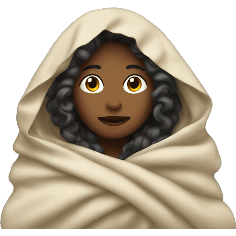 girl in a blanket emoji