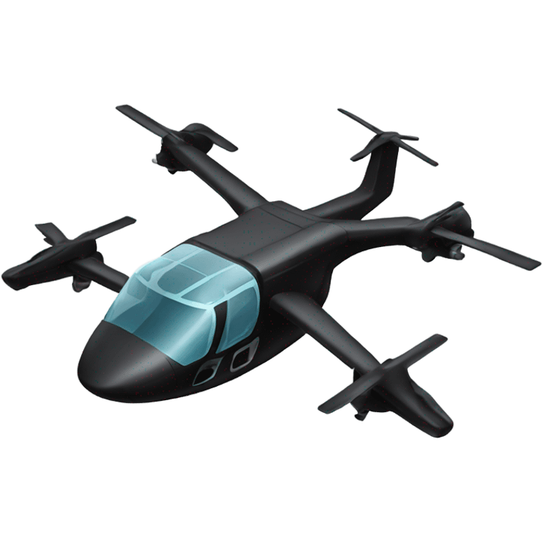 Evtol aircraft this in black  emoji