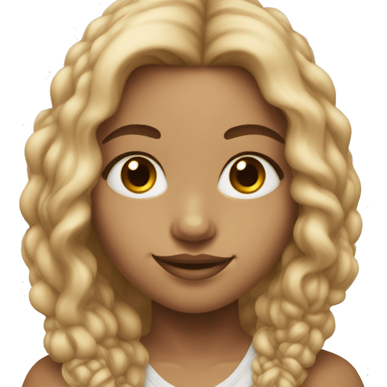 white hippy girl with nose ring and two toned brown blond hair  emoji