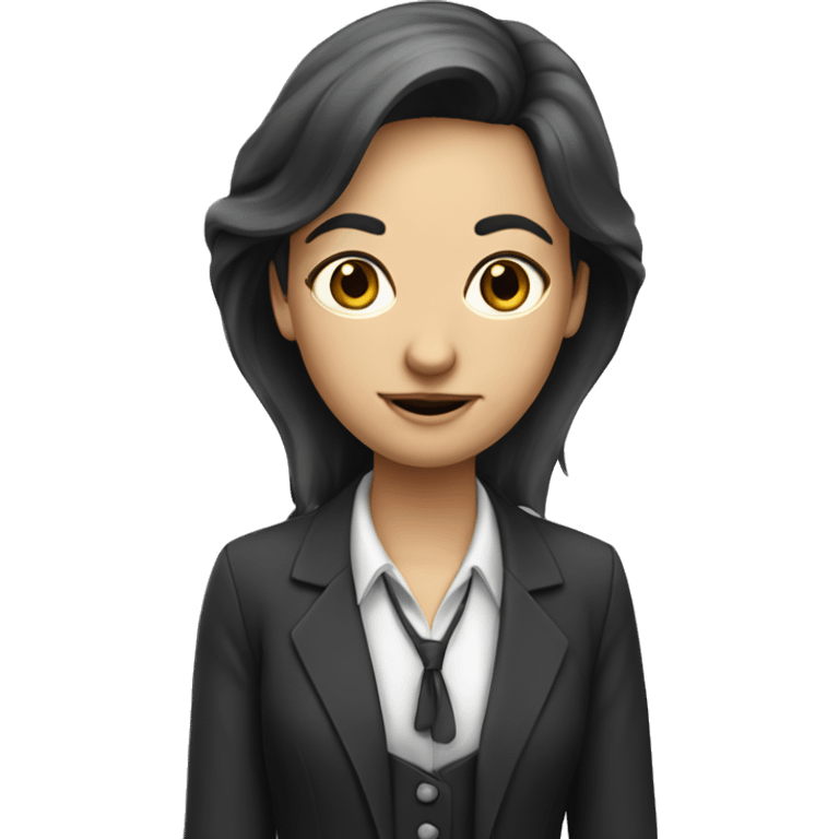 girl accountant with french mustache emoji