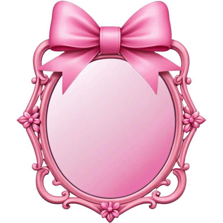 pink mirror with bow  emoji