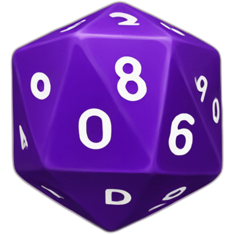 D20 dice purple 8 emoji