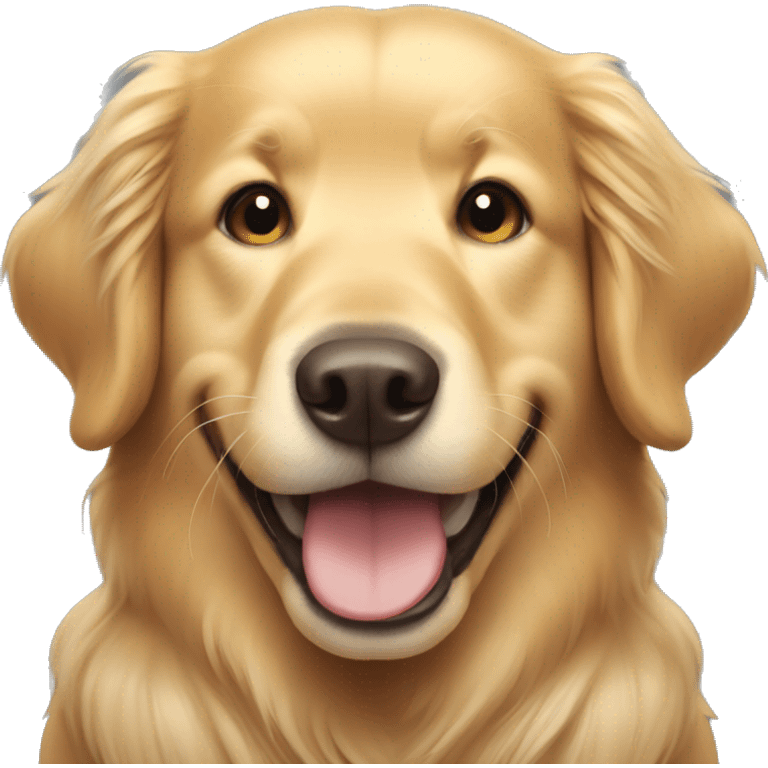 Golden retriever smiling  emoji