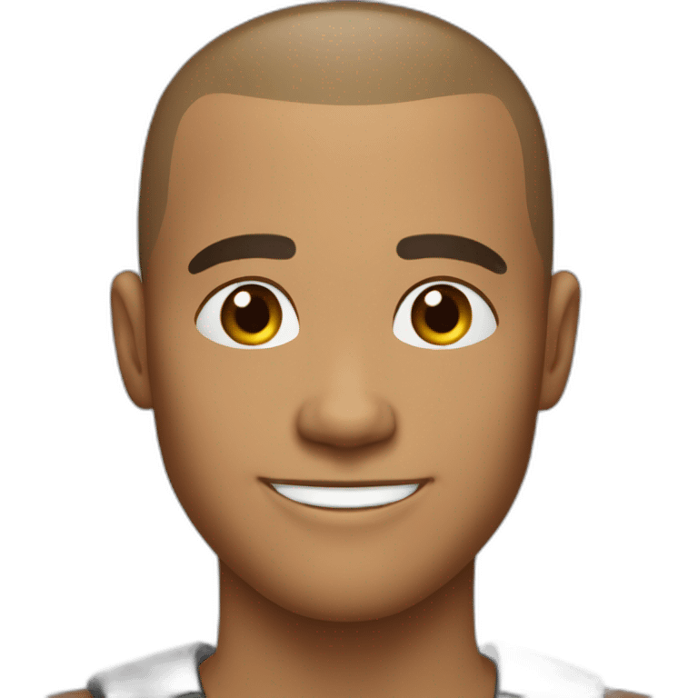 light black male age 28 round face buzz cut hair happy expression emoji