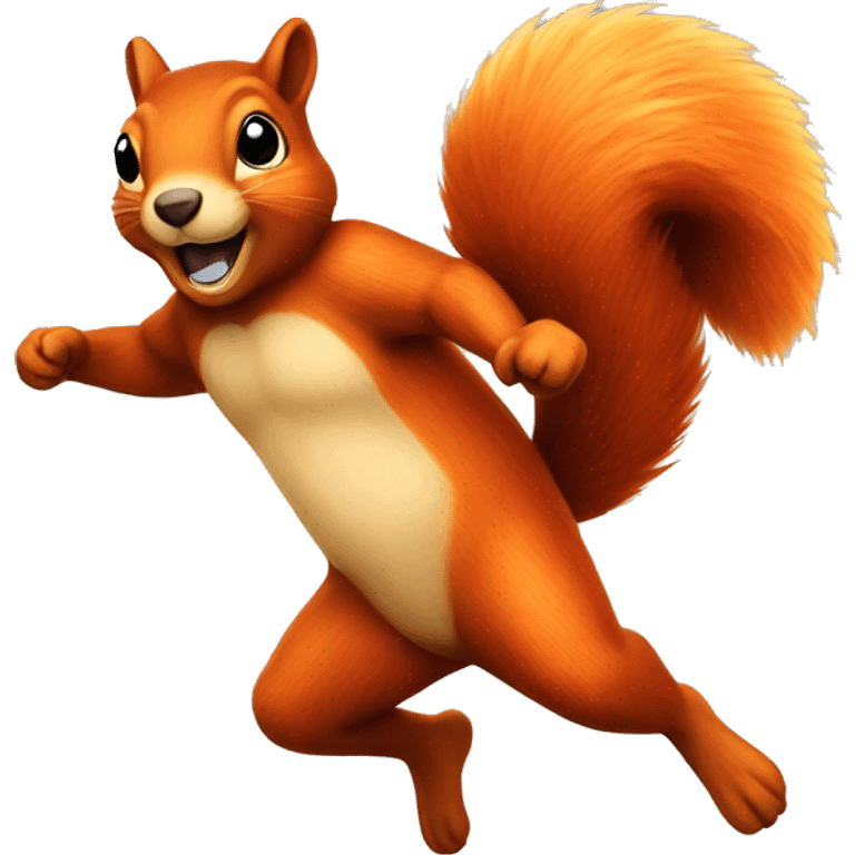 jumping orange burnt squirrel emoji