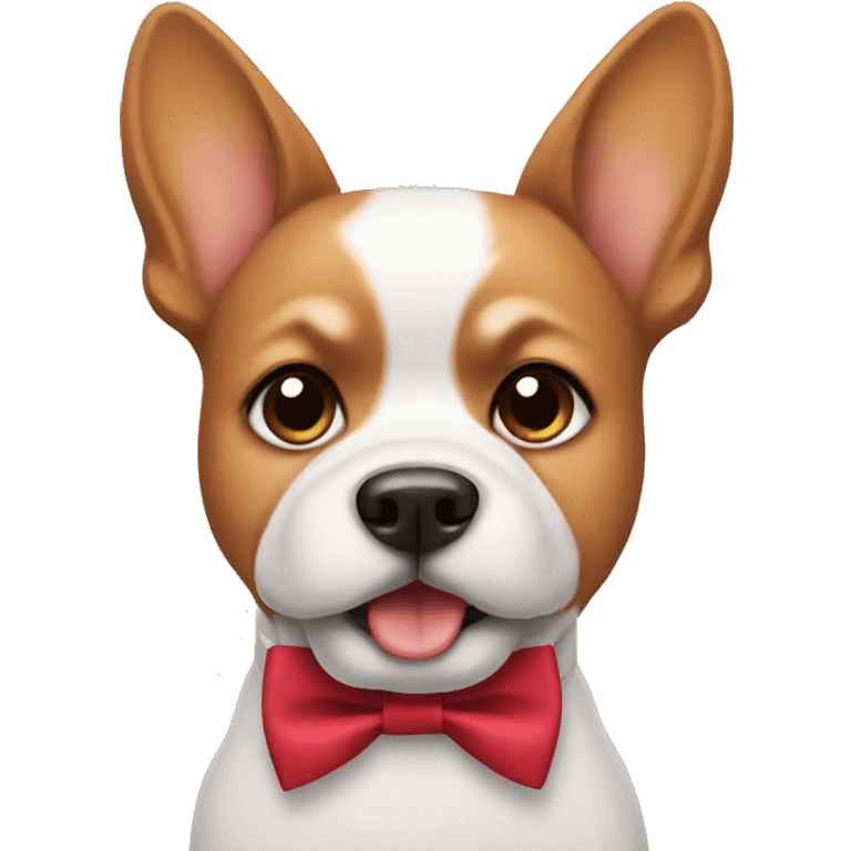 Dog wearing a bow tie  emoji