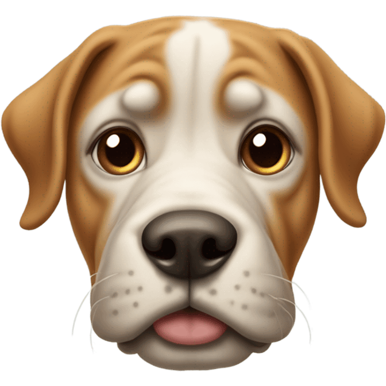 dog with wrinkly human nose emoji