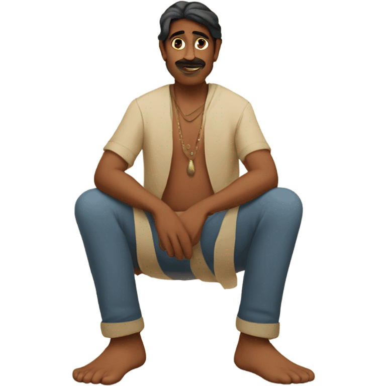 indian men with big feet in hand  emoji