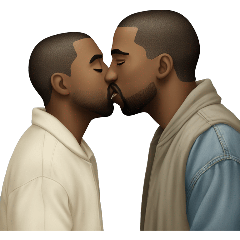 kanye west kissing kanye west emoji