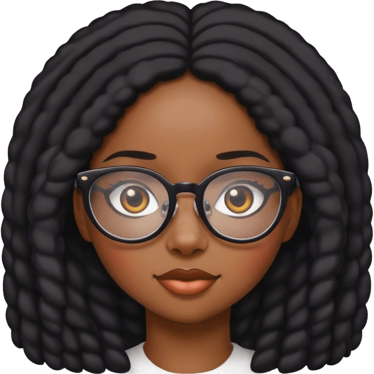 Menina negra de óculos  emoji