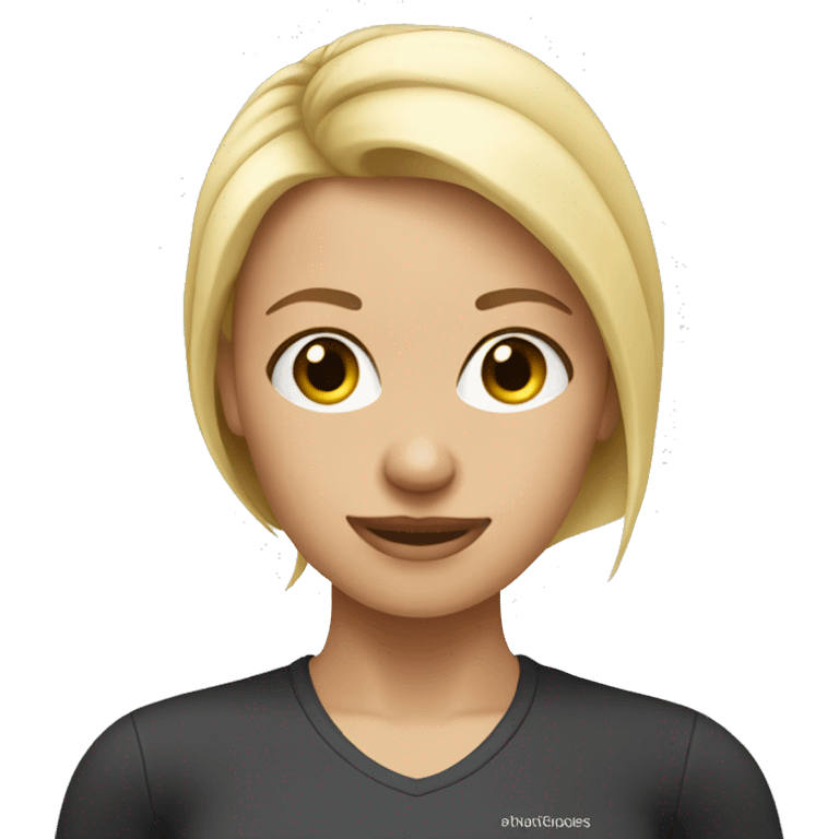 Pilates girl blonde  emoji