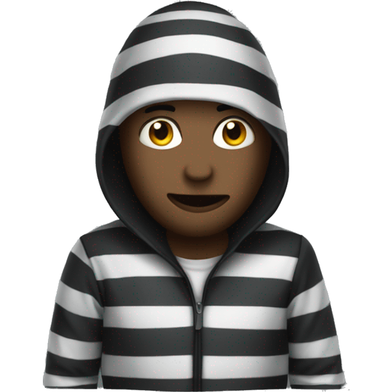 Robber with striped clothes emoji