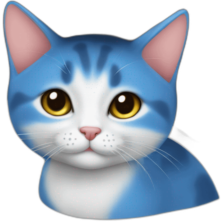 gato-azul-tres-patas-dos-colas-gorro-frigio emoji