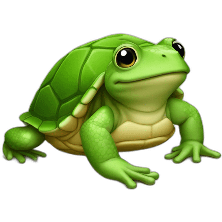 Grenouille sur tortue emoji