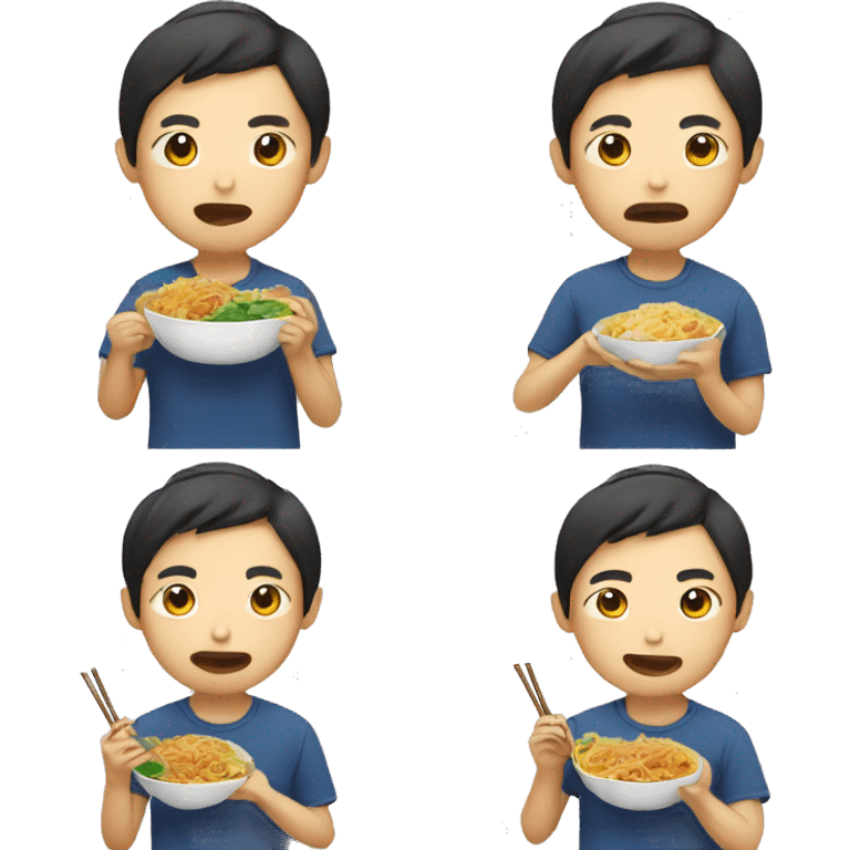 asian eating nood emoji