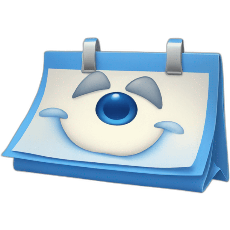 blue calendar emoji