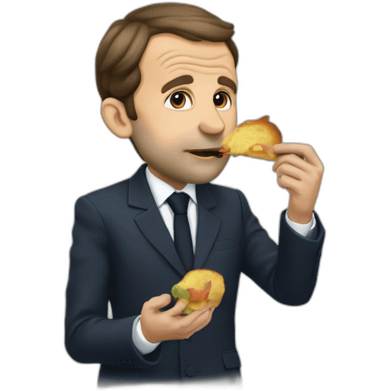 Macron qui mange un rat emoji