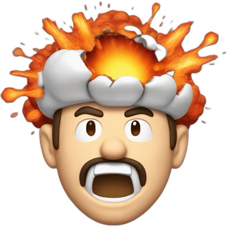 exploding head mario emoji