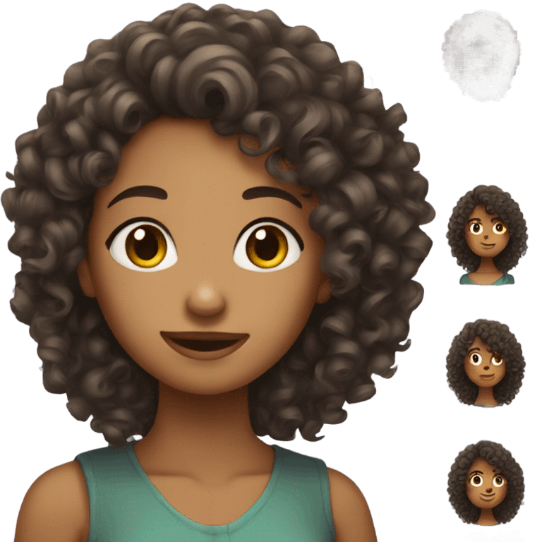 Curly hair girl  emoji