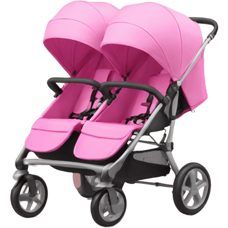 Double stroller pink emoji