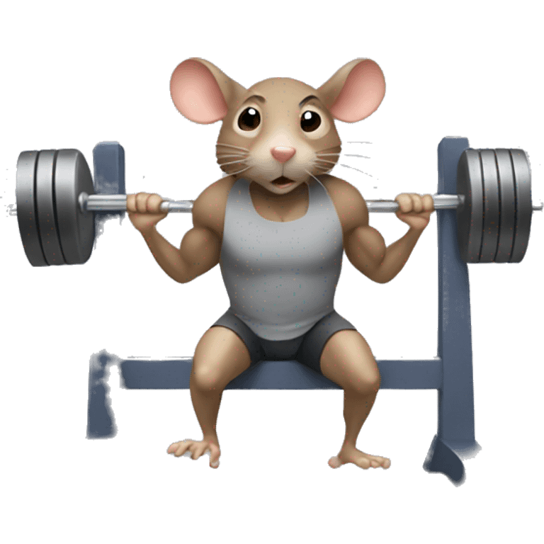 rat that is bench pressing emoji