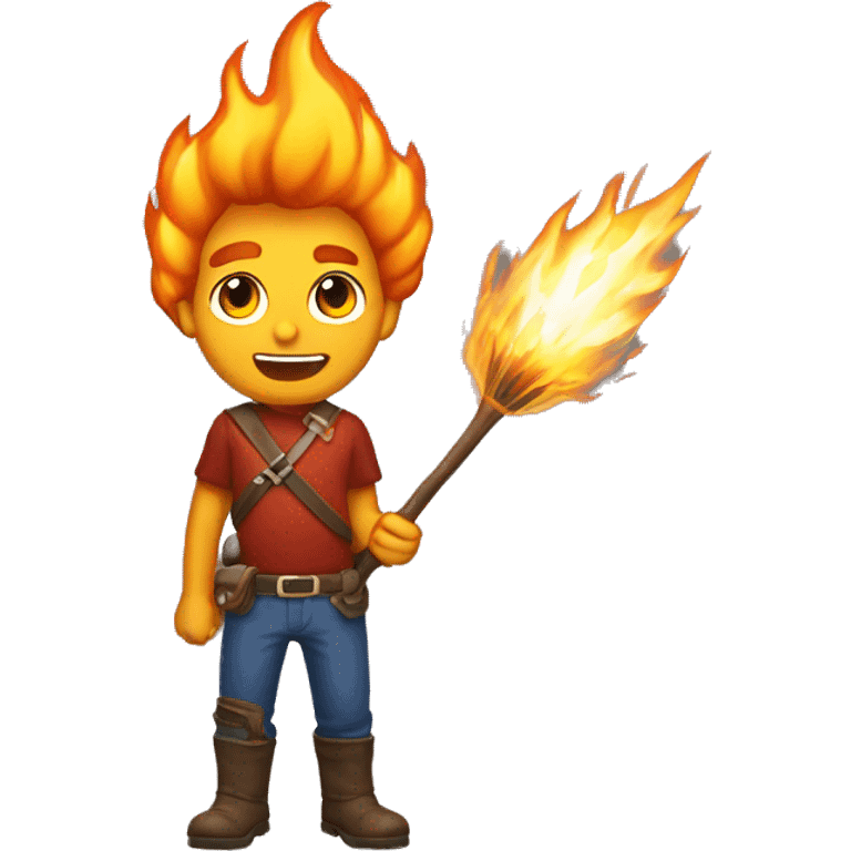 genera un emoji de fuego y al lado uno de hielo emoji