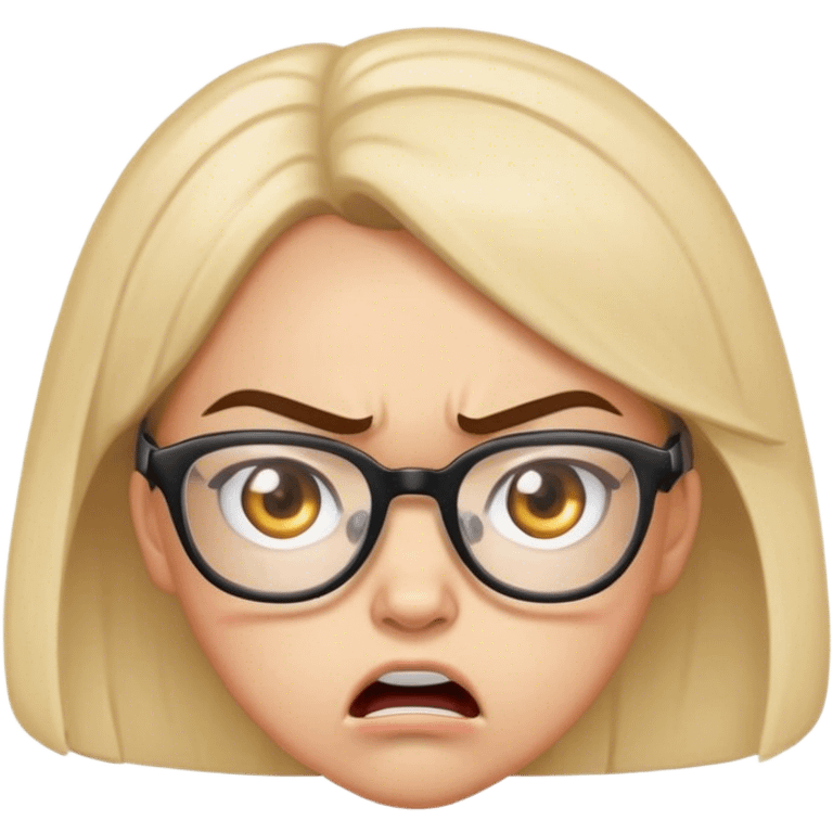 Carita enojada con lentes  emoji