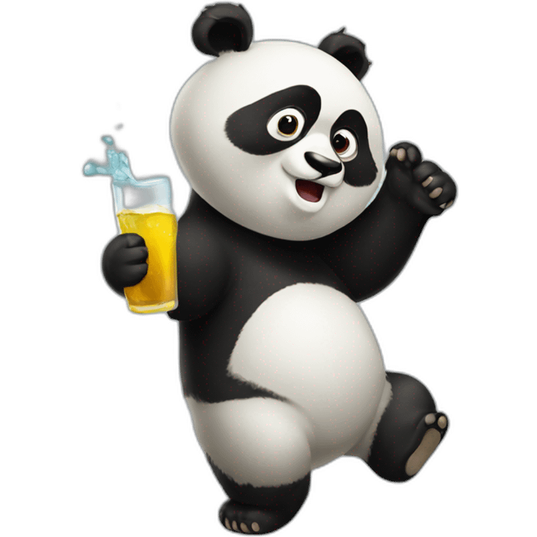 Drunken panda emoji