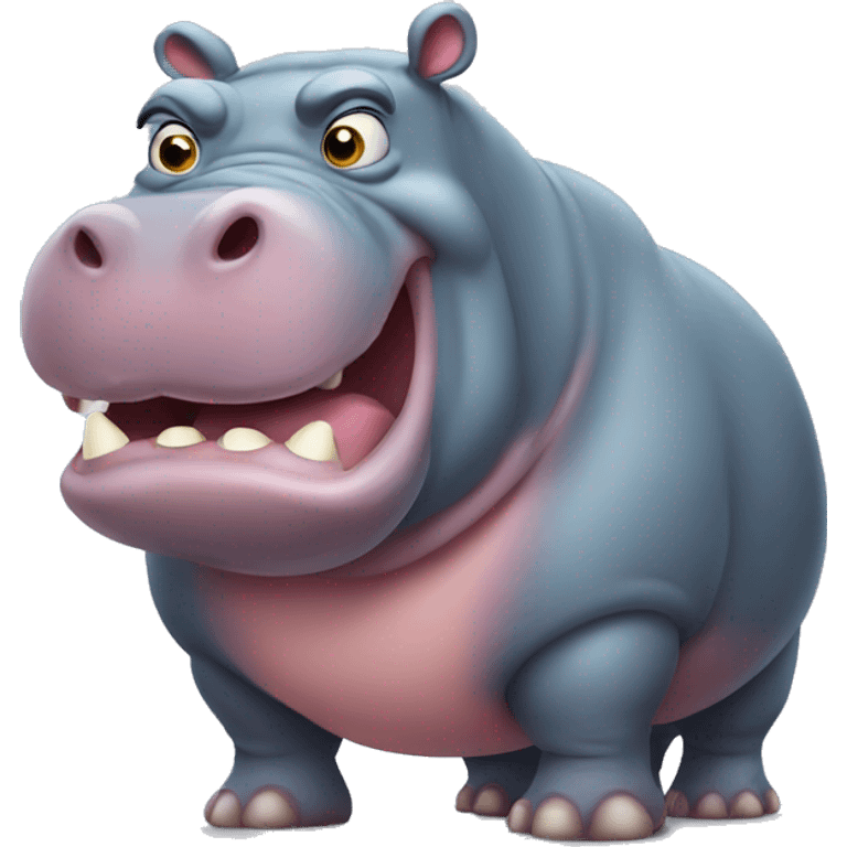 angry fat hippo emoji