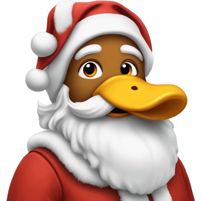 santa claus wearing a duck costume emoji