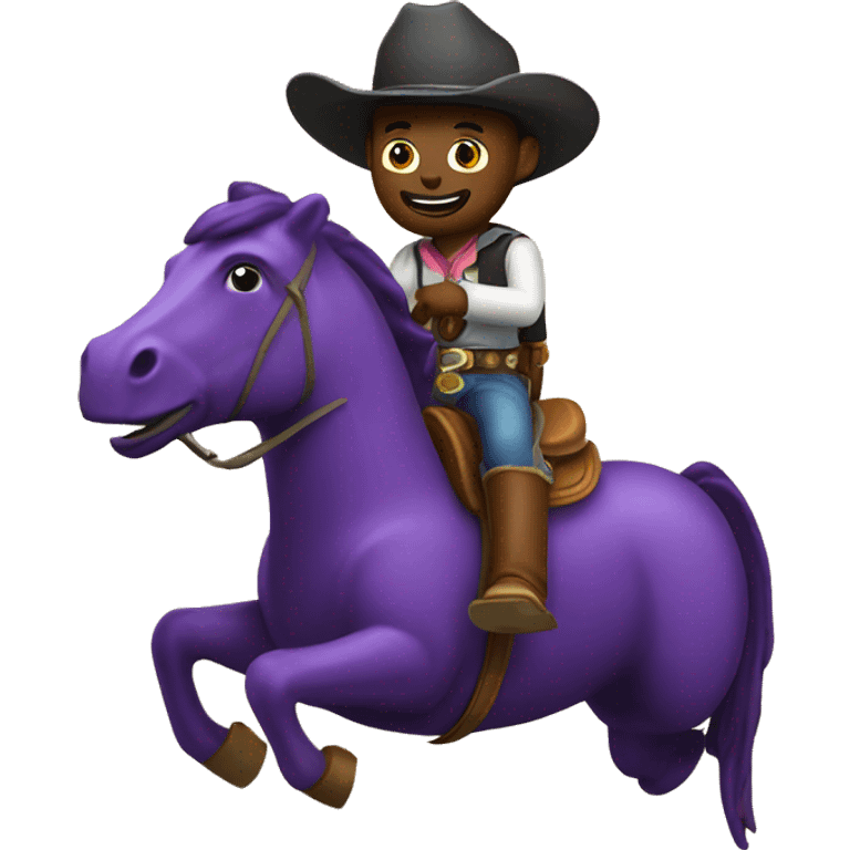 cowboy riding eggplant emoji