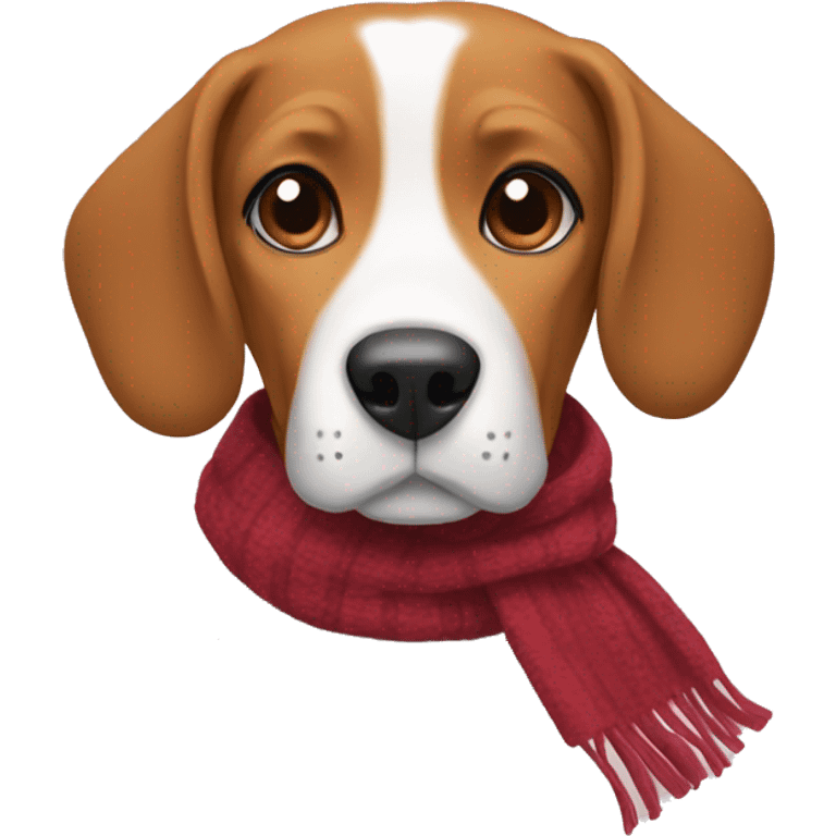 Beagle with scarf  emoji