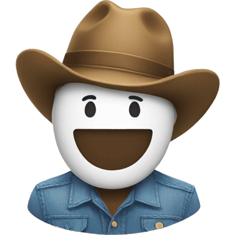 emoji face smile with country hat emoji