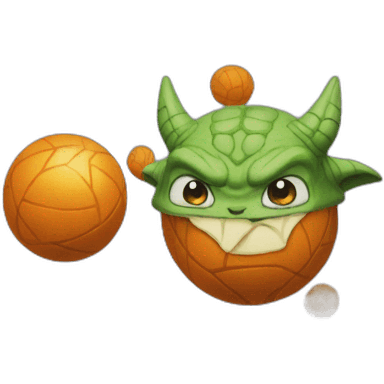 the ball in dragon ball, star in the middle emoji