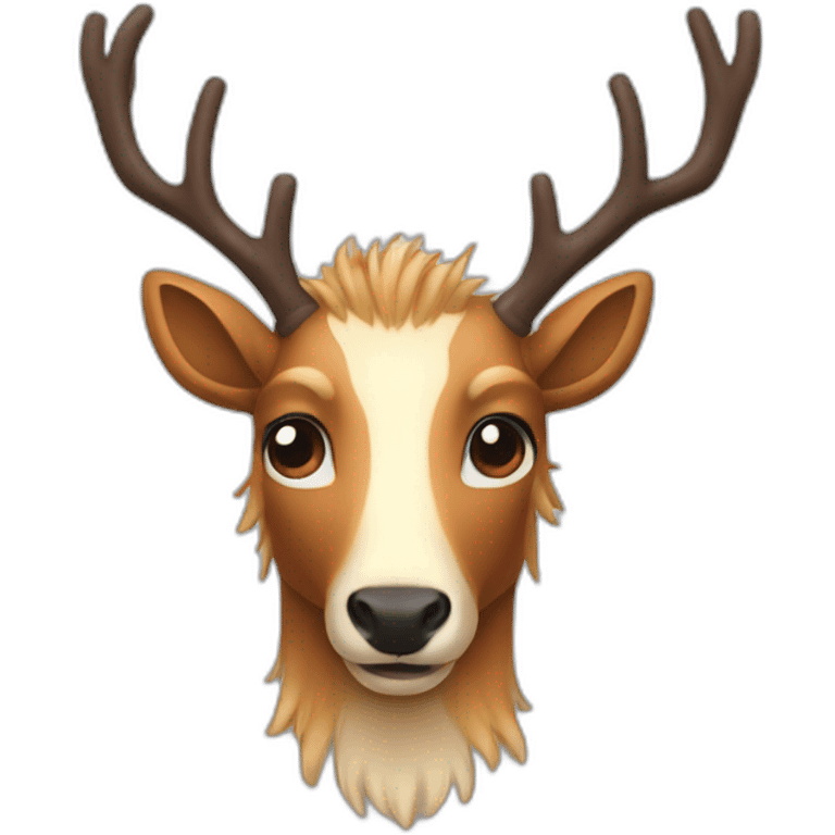 Mechanical deer hair horce emoji