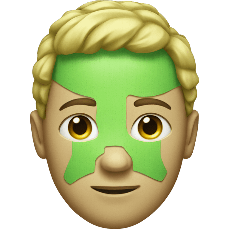 Green guy with knee surgery  emoji