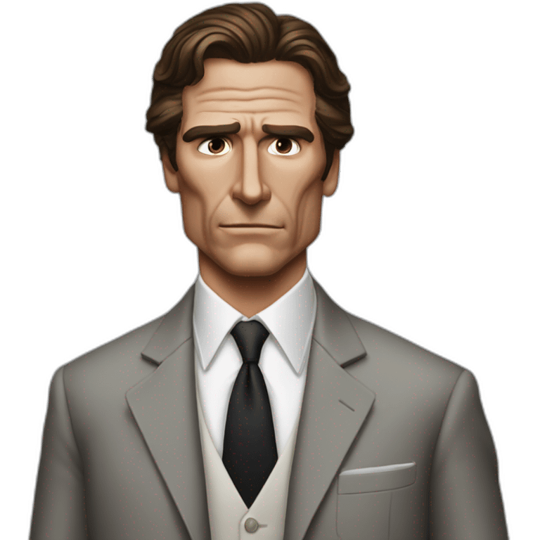 Patrick bateman, kisses, narrowed eyes emoji