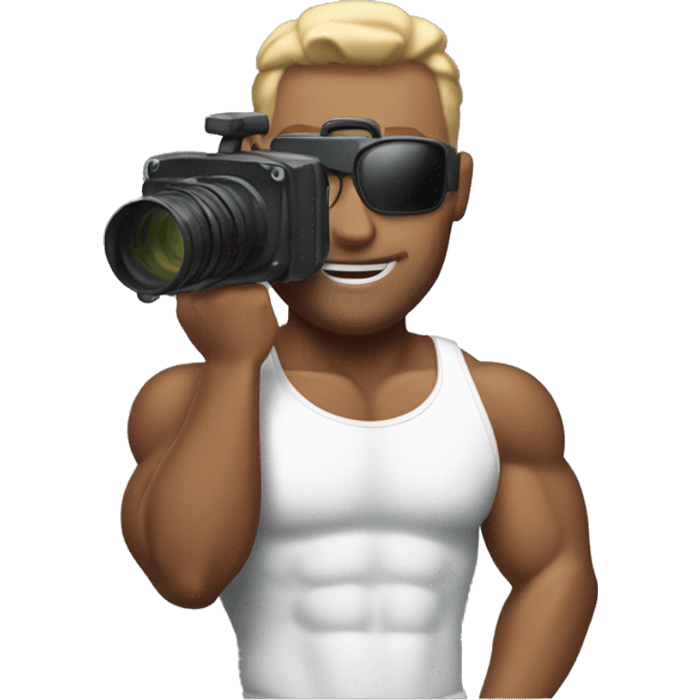 Bodybuilding cameraman emoji