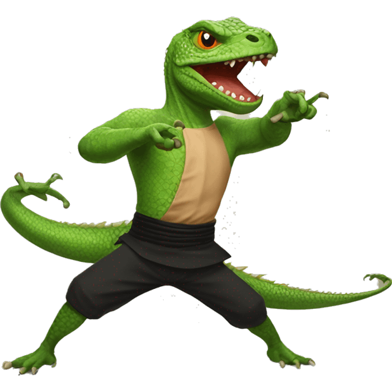 kung fu lizard emoji