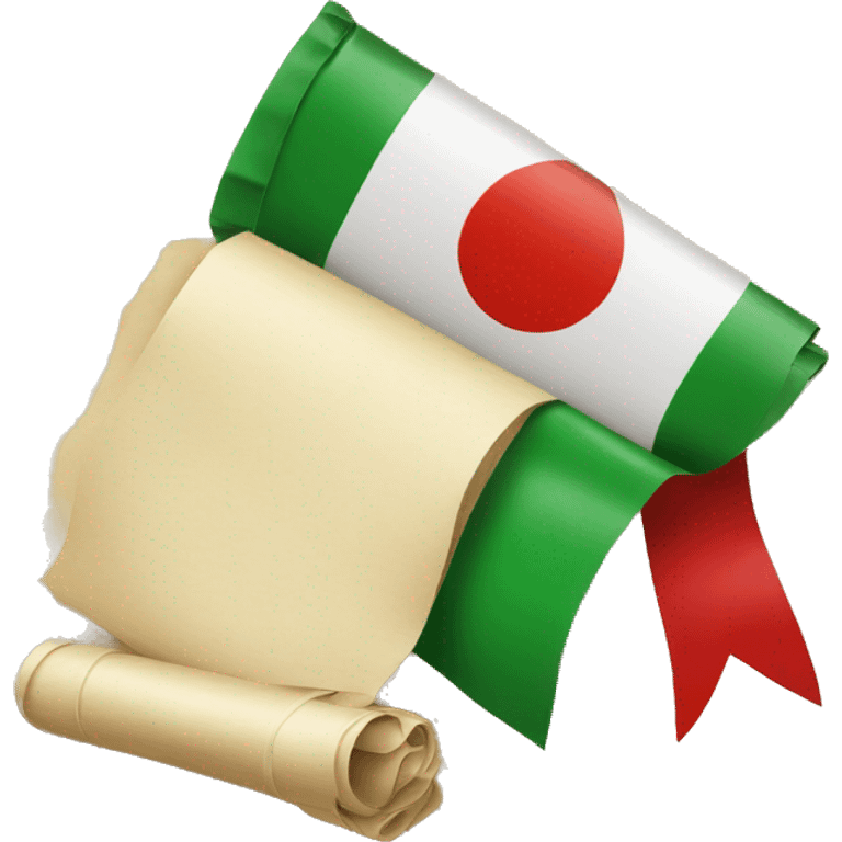 italian flag and diploma emoji