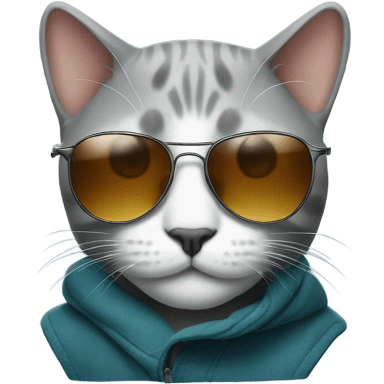 Cat with sunglasses emoji