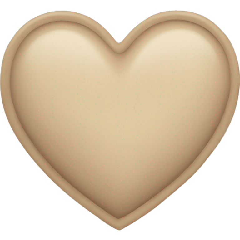 Color beige heart emoji