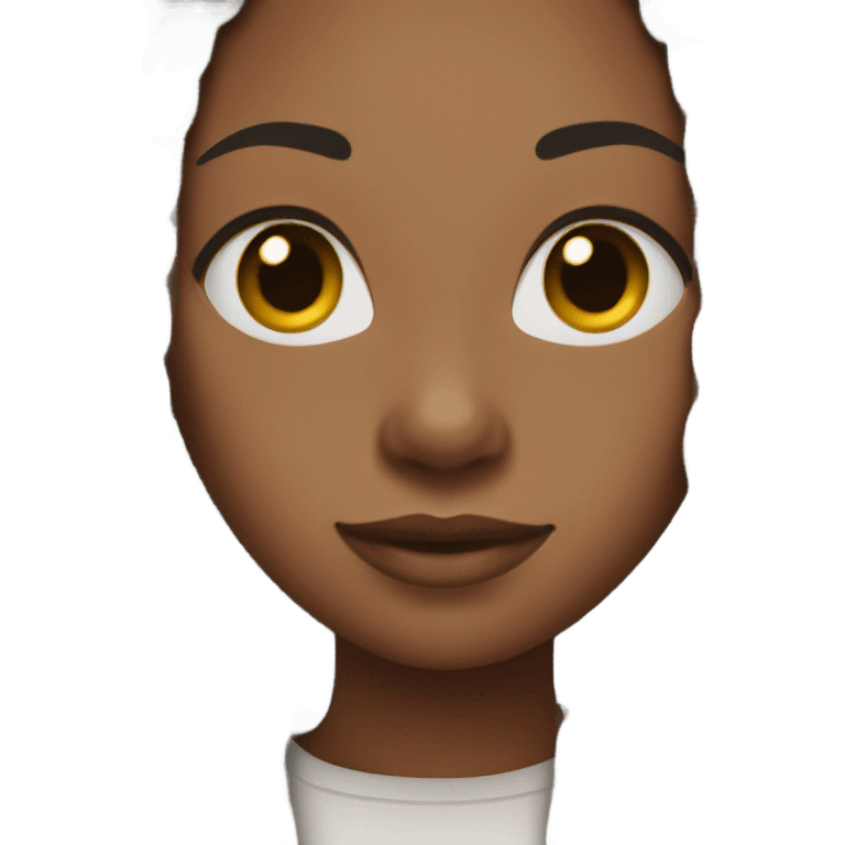 black woman with black box braids emoji