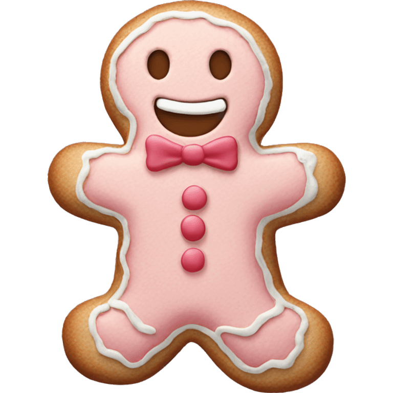 Pastel gingerbread man emoji