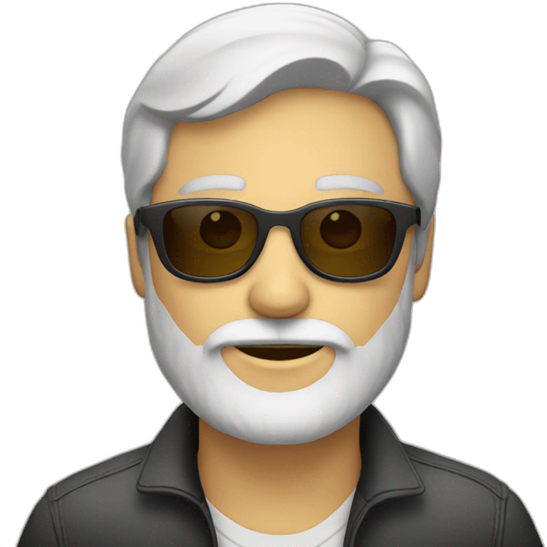 white bearded man with sunglasses emoji