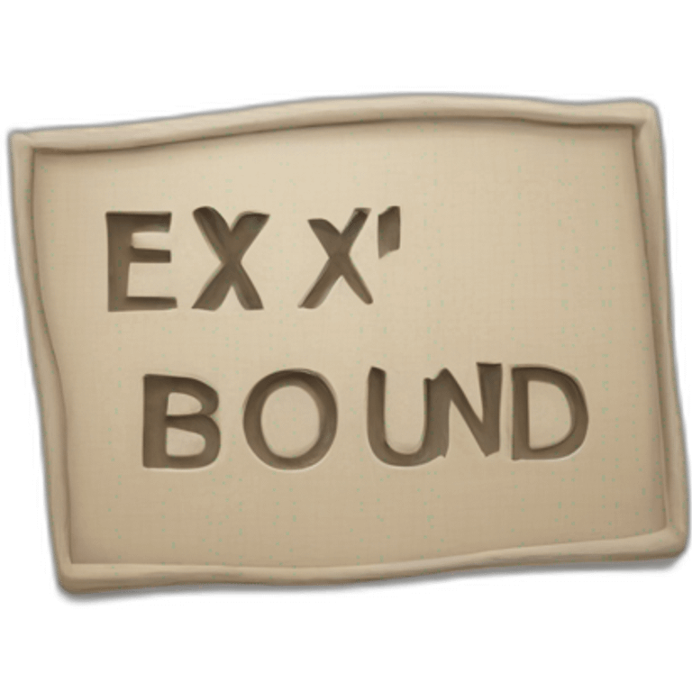 Text ,,EXIT-BOUND" emoji