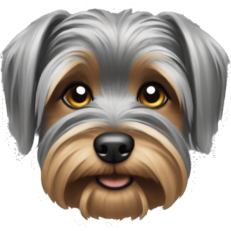 Dog Yorkshire Terrier grey  emoji